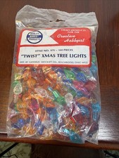 NIP Narco Twist Bulbs Ceramic Christmas Tree Lights Pegs 7/8” Vtg 144 Pieces NOS picture