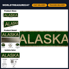 Vintage Alaska State Name Metal Tin Sign - 4x16 Inch Wall Decor, Rustic Home Art picture