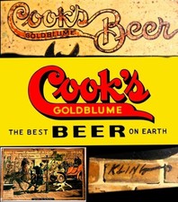 Cook's Beer Goldblume 1920's Illustrated Metal Sign 24