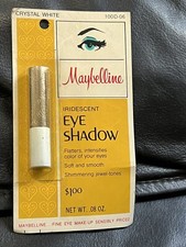 VINTAGE MAYBELLINE IRIDESCENT EYE SHADOW CRYSTAL WHITE 100D-06 SEALED CARD NEW picture