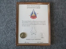NASA MSFC SPACE SHUTTLE COLUMBIA STS-1 FLOWN COIN w/CERTIFICATE picture