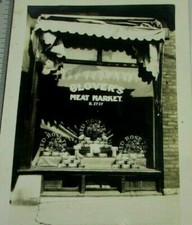 Glover's Meat Market 1930s Sepia Photo Red Rose Tea Advertising Ottawa CA mb288 picture