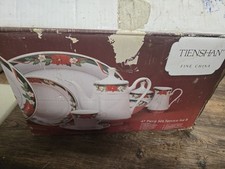 Vintage China Set Complete Holiday Collection Tenshan Deck The Halls picture
