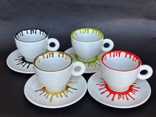 FOUR Illy Collection 2020 Ai Weiwei Capuccino Coffee Cup and Saucer Set of 4 picture