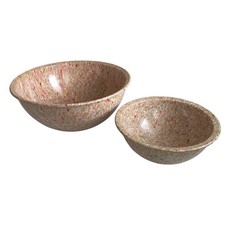 Set 2x Brookpark Melmac Confetti MCM Mixing Bowls 11.5 in and 8 in Speckled picture