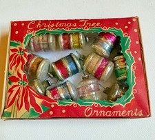 Box/11 Vintage Occupied Japan Christmas Lantern Ornaments Circa 1947 picture