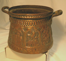 Indo-Persian Anique Copper Pot w/ Handles 18th/19th Century picture