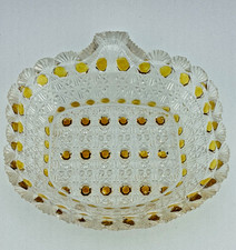 King Son & Co. EAPG 1885 Fine Cut and Block Amber Dish picture