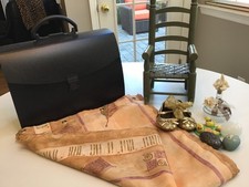 LOT 6 File Folder,Toy Rocker,Gold Shoes,Easter Eggs,Perfume Bottle,ShowerCurtain picture
