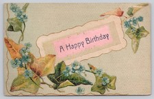 Vintage 1908 Embossed Happy Birthday Postcard Kelleys Island Ohio Posted picture