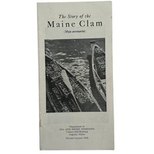 Vintage 1950 Story of the Maine Clam Booklet Sea and Shore Fisheries picture