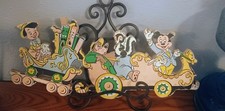 Vintage 1950s Disney Casey Jr. Train Cardboard Wall Hanging Decoration picture