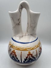 Authentic Navajo Horsehair 7” Pottery Vase Janice Charlie signed 2015 picture