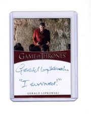 2021 GAME OF THRONES IRON ANN 2 GERALD LEPKOWSKI AUTOGRAPH 