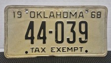 Vintage Original 1968 Oklahoma 