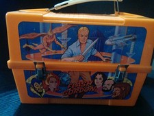 Vintage 1979 Aladdin Flash Gordon Lunch Box Lunchbox With Thermos Plastic Orange picture