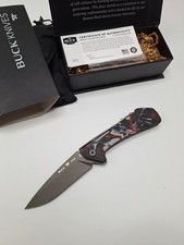 Buck AUGUST 2025 BOTM MARKSMAN 830 154CM RED/BLACK/WHITE G10. 0830 110 112 picture