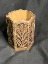 Vintage Lerner Melwood Pencil Pen Desk Caddy Cup Holder Thermoplastic Faux Wood picture