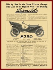 1909 Hupmobile Autos, Detroit NEW Metal Sign 24