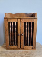 Vintage Wooden Wall Hanging Spice/ Apothecary Rack MCM picture