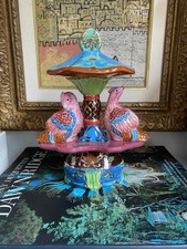 Tracy Porter Pagoda Birds Pheasant Salt & Pepper Pink Gold Gilt Chinoiserie picture