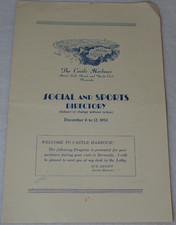 1953 The Castle Harbour Hotel Golf Yacht Club Bermuda Social & Sports Directory picture