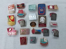 A mini collection of Soviet-era badges: Lenin, Communist, propaganda. Lot - 3. picture