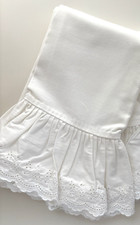 Vintage Ralph Lauren BROMLEY LACE Ruffled Eyelet Standard Pillowcase picture