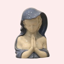 VTG German Gerold Porzellan Bavaria Porcelain Virgin Mary Praying Bust Religious picture