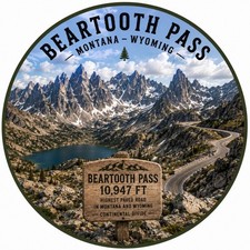 Beartooth Pass Montana Elevation Altitude Summit Sign picture