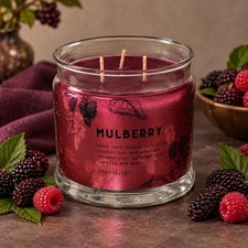 PartyLite Purple Mulberry 3 wick jar candle picture