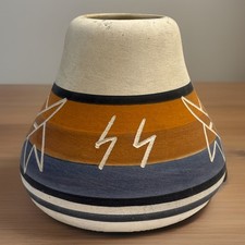 Vintage Vase Sioux Pottery Marion Selwyn Signed SD Native Indian Aztec Jar Vase picture