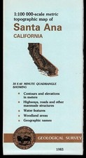 USGS Metric Topographic: Santa Ana, California 1983 Topo Map picture