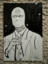 original comic art commission Moon Knight Mr. Knight Paul Azaceta 6x9 picture