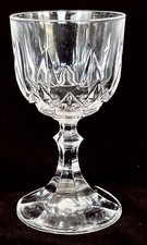 Retro vintage RCR Ambassador 24% lead crystal white wine glasses picture