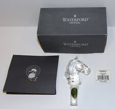 EXQUISITE WATERFORD CRYSTAL HORSE HEAD WINE BOTTLE STOPPER IN BOX ~NEVER USED~ picture