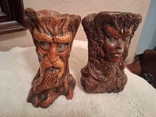 Set of Vintage Jason Christoble Matchless Grove Wizards Sculpture Candle Holders picture