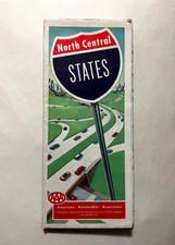 Vtg 1958-1959 AAA North Central States / Central Canada Map picture