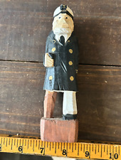 Hand Carved Wooden Sea Captain Statuette picture