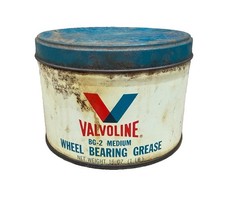 Vintage Valvoline BG-2 Wheel Bearing Grease 1 LB Metal Advertising Tin PA.   A64 picture