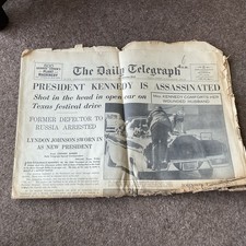 THE DAILY TELEGRAPH NEWSPAPER 23rd NOVEMBER 1963 - KENNEDY ASSASSINATION picture