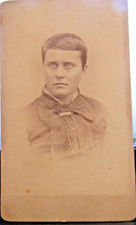 Antique CDV Photo of Woman?  with large bow Paola, Kansas by  Howard picture