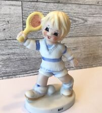 Vintage Lefton China Boy Tennis Player Figurine MAY Birthday 06343 Hand Painted picture