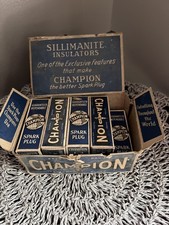 Vintage NOS Champion J-4 Spark Plugs 10 Pack Display Flathead Ford-missing one  picture