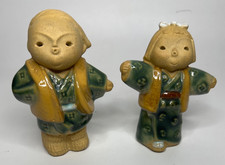 VTG Japanese Children Figurines Associated With Tokoname Ware  3.5