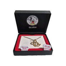 Vintage Van Dell Disney Mickey & Co Gold Over Silver Pendant Necklace Box Tag picture