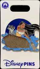 2026 Disney Parks Pocahontas & Meeko In Wooden Canoe OE Pin picture