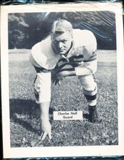 Charles Chuck Noll hof 1953 Cleveland Browns Carling promo card 8x1 bxft picture