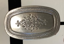 Navajo Sterling Silver Belt Buckle Engraved Ladies signed dated 29.05 gr. picture