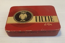 Art Deco Uiltje Owl Cigar Tobacco Tin D’OR Vintage picture